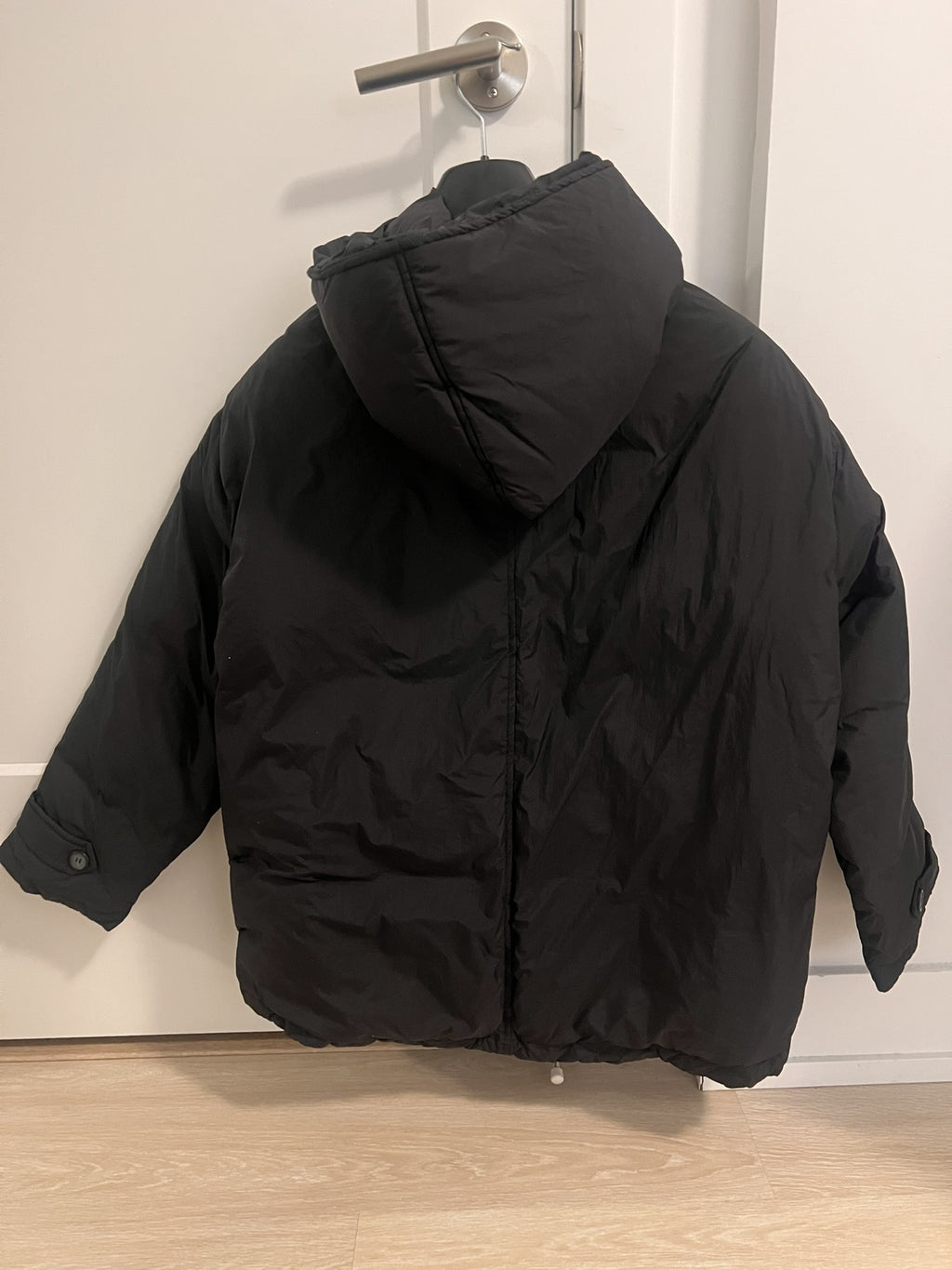 Matte Shell Hooded Down Jacket
