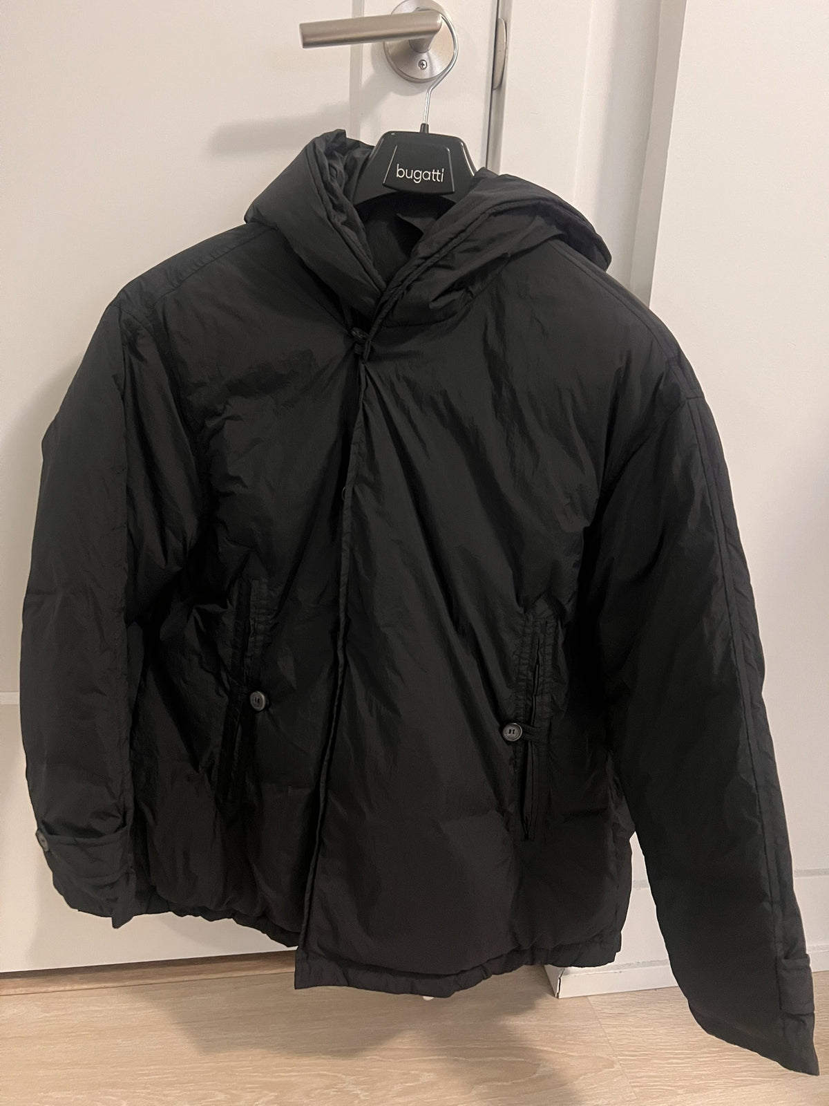 Matte Shell Hooded Down Jacket