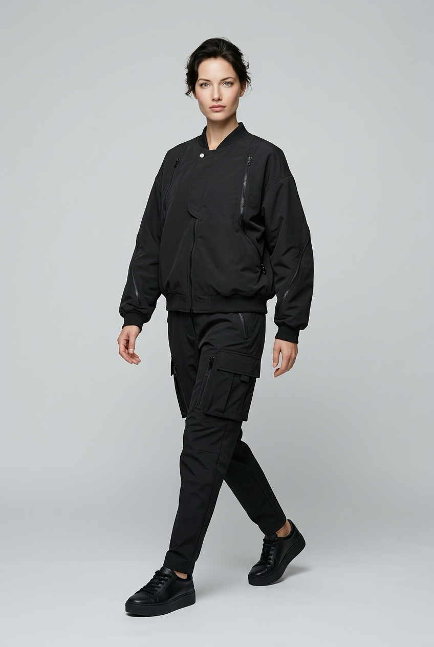 Sculpt Zip Bomber Jacket