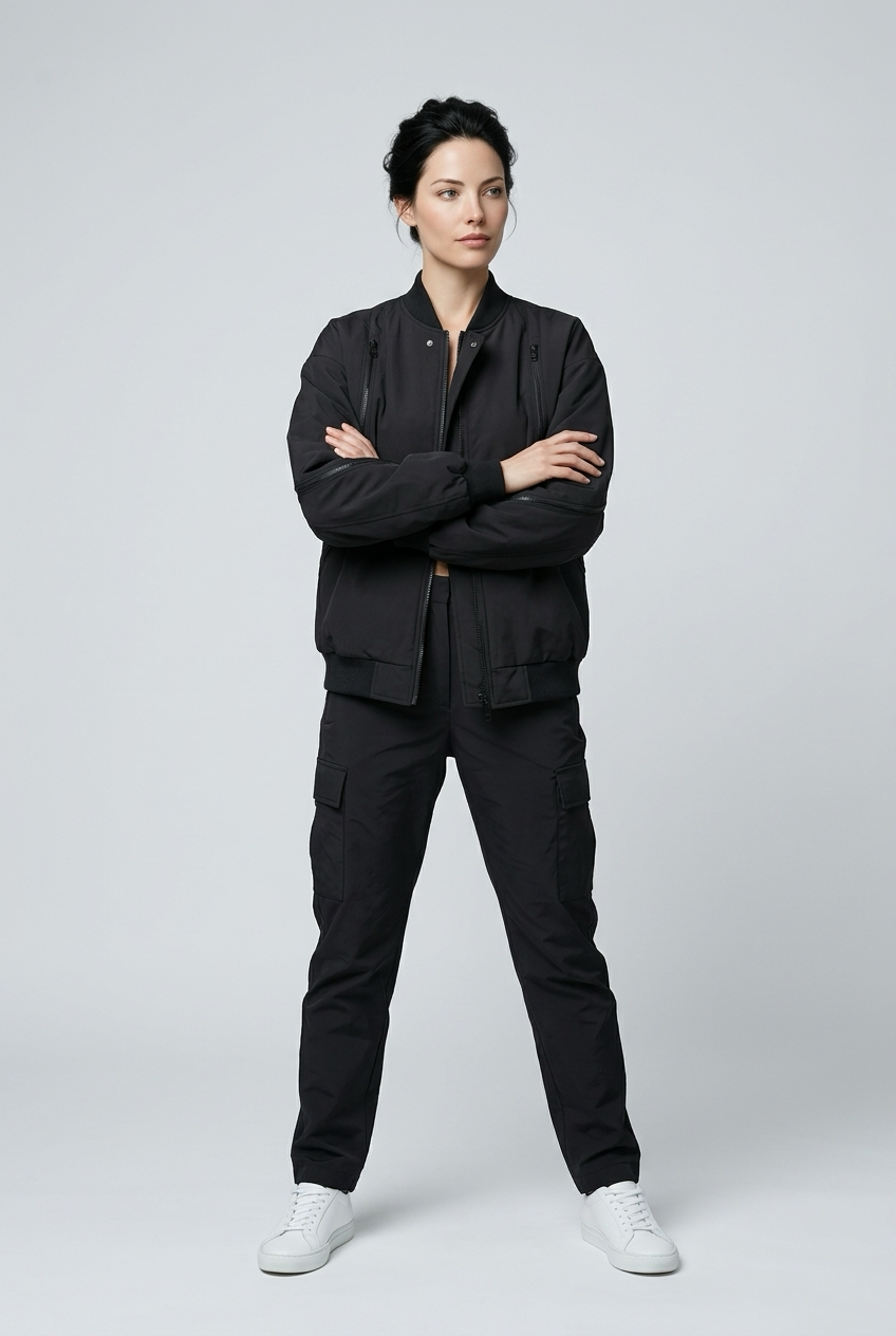 Sculpt Zip Bomber Jacket