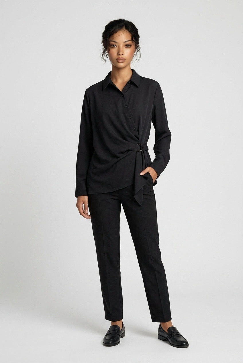 Shirt with Little Leather Belt