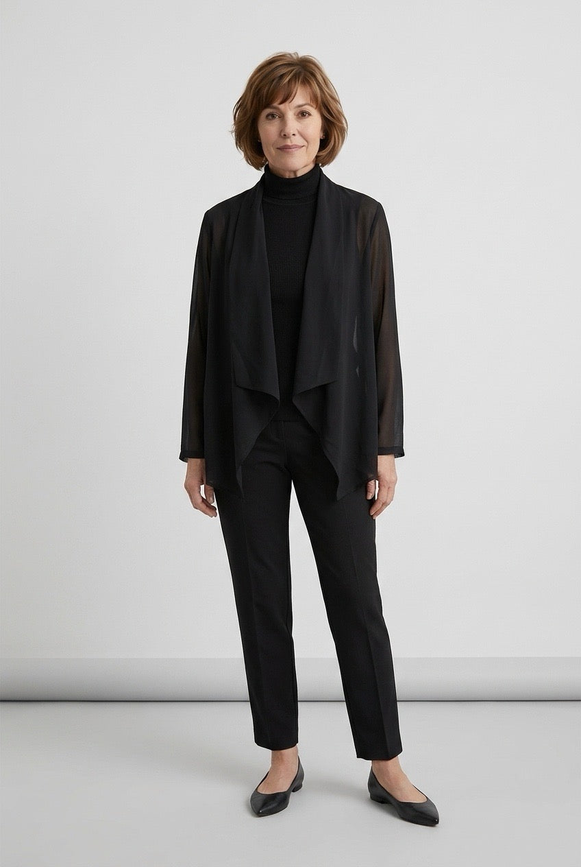 Black Sheer Cardigan