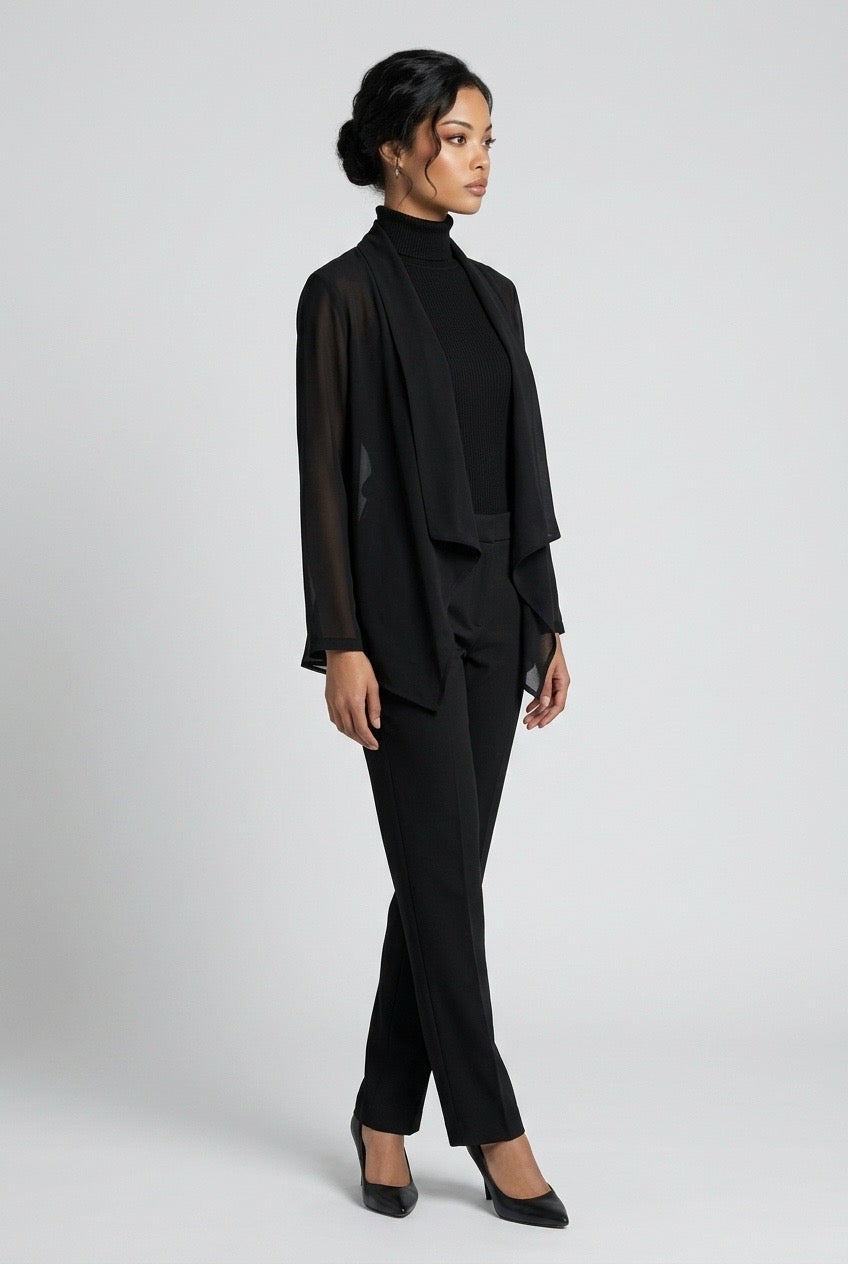 Black Sheer Cardigan