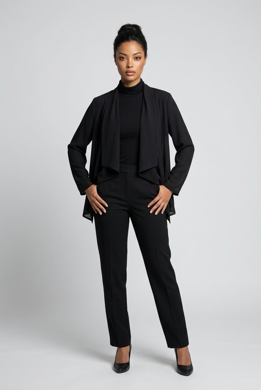 Black Sheer Cardigan