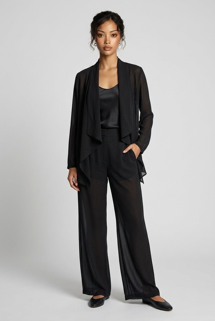 Black Sheer Cardigan