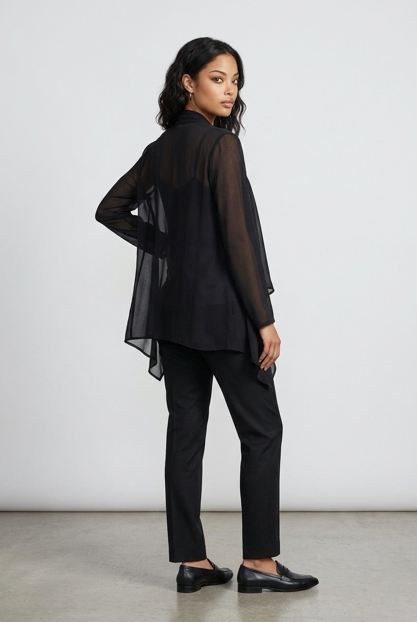 Black Sheer Cardigan
