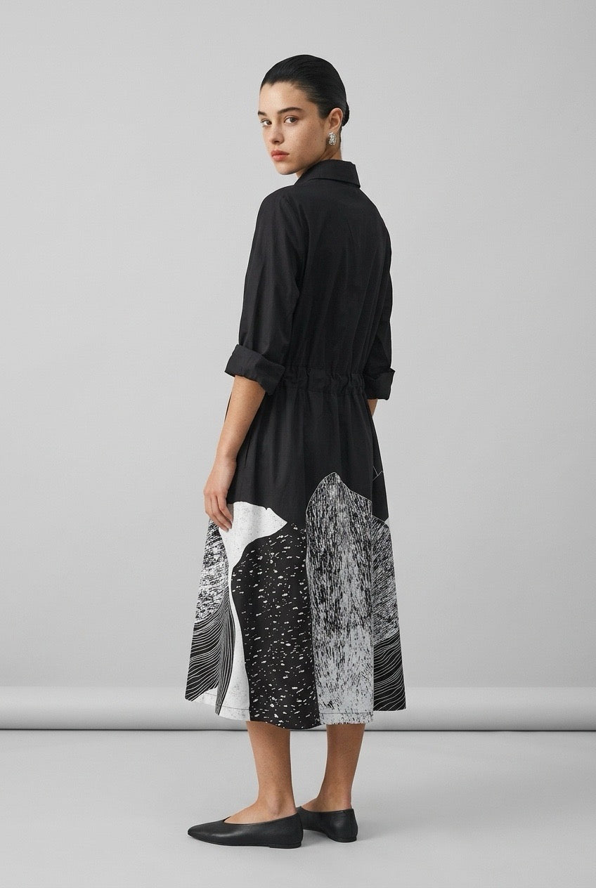 One piece black shirt with lovely drawing
