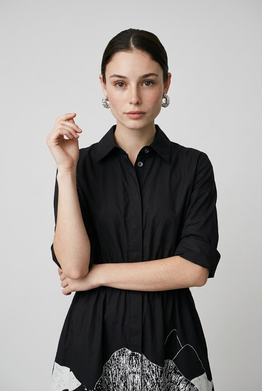 One piece black shirt with lovely drawing