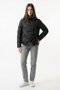 Black Diamond Light Down Jacket – full-length front with grey jeans and white sneakers