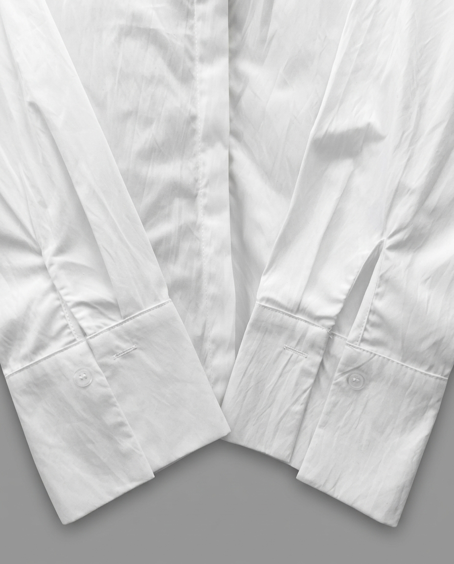 TS00017_2 Stripe Collar White Shirt