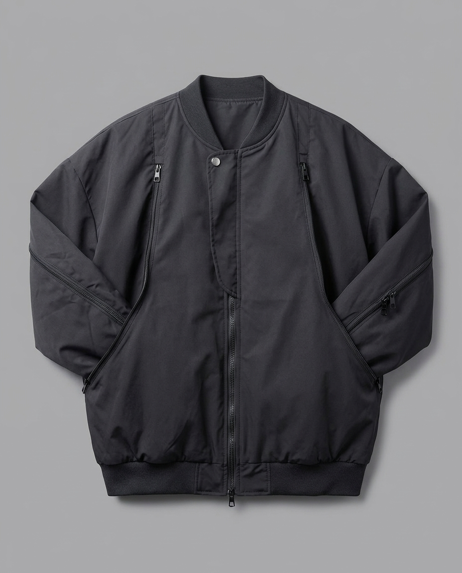 TB00008_Black Bomber Jacket