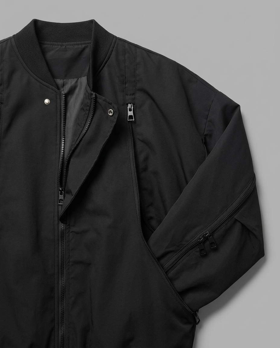 TB00008_Black Bomber Jacket