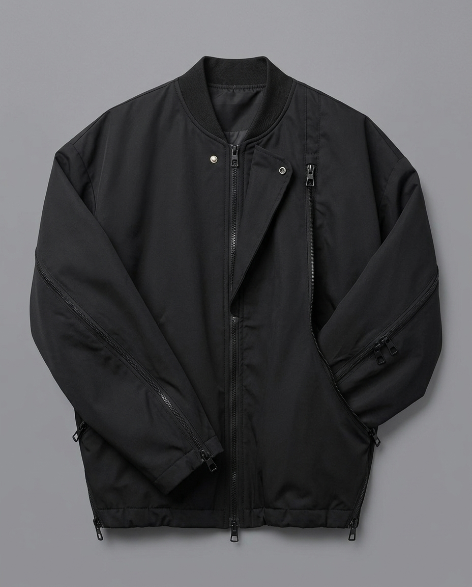 TB00008_Black Bomber Jacket