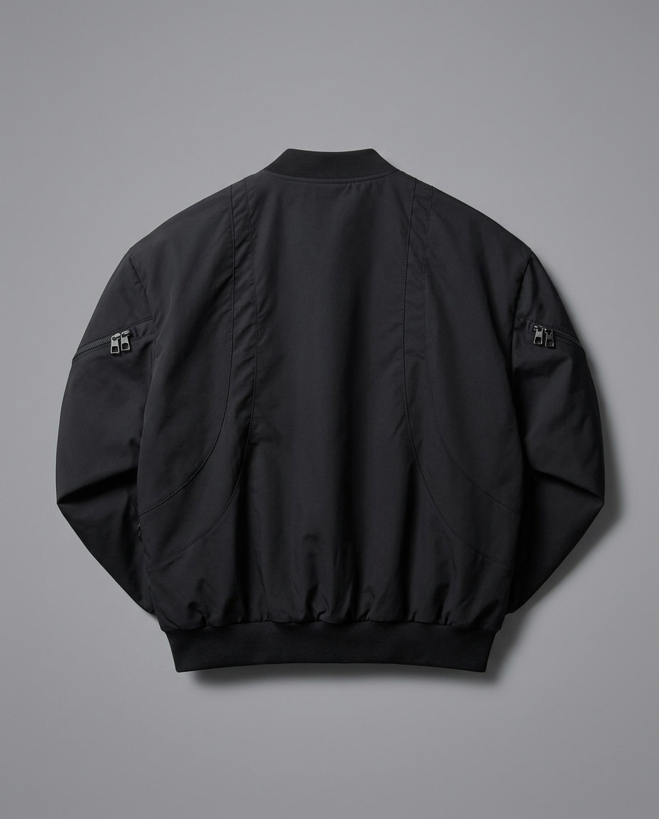 TB00008_Black Bomber Jacket