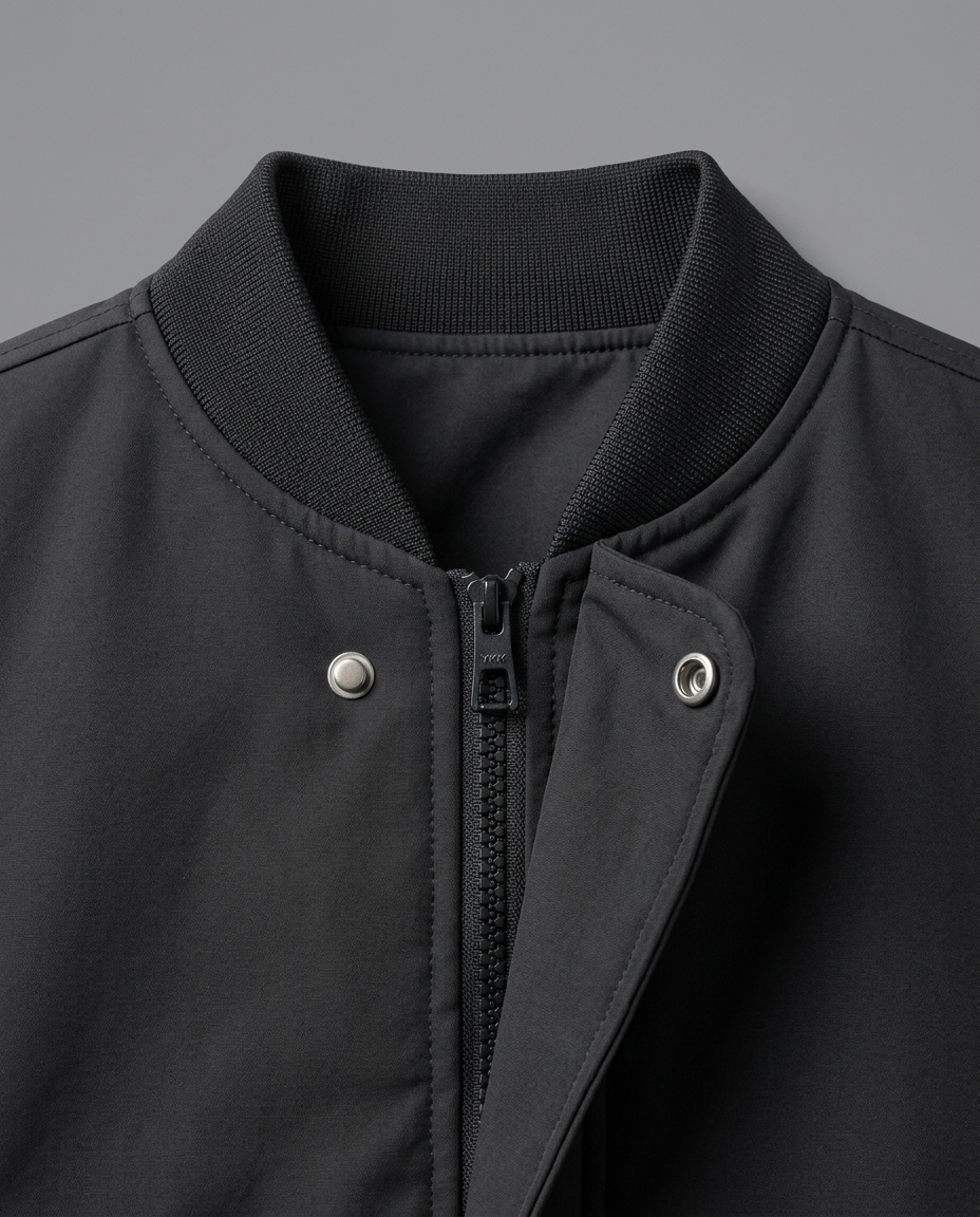 TB00008_Black Bomber Jacket